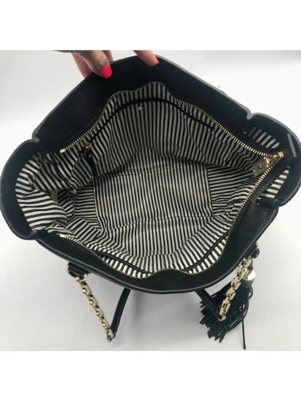 Kate Spade New York Black Leather Kingston Drive Vivian Tote Bag